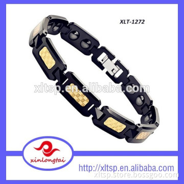 2014 Hot Style Men's Health Fashion Custom Gold Foil Bracelet